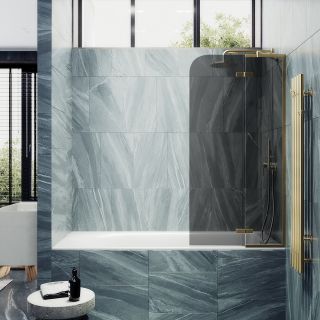 Шторка на ванну MaybahGlass MGV-659-3 69см золото